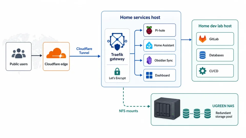 Preview diagram of the rebuilt homelab topology